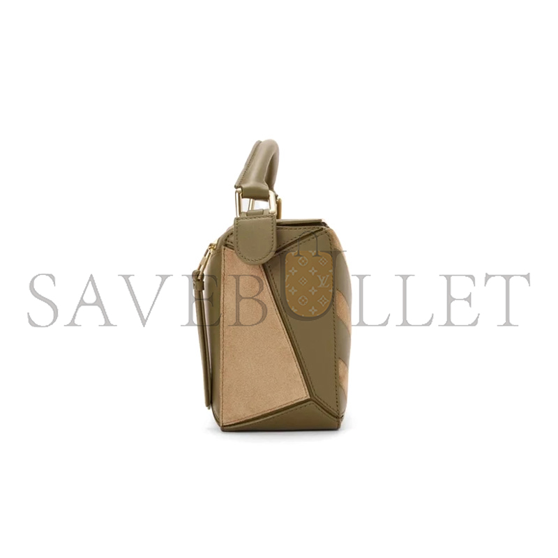 L0ew* SMALL PUZZLE BAG IN CLASSIC CALFSKIN AND SUEDE A510S21XCE (24.5*16.5*10.5cm)